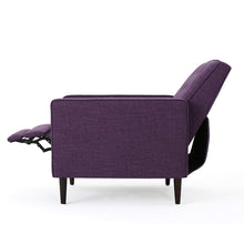 Charger l'image dans la galerie, Christopher Knight Home Mason Mid-Century Modern Tuft Back Recliner (Qty of 2, Fabric/Muted Purple), Set of 2