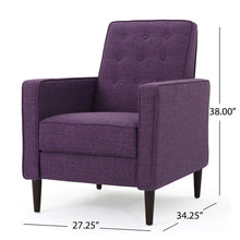 Charger l'image dans la galerie, Christopher Knight Home Mason Mid-Century Modern Tuft Back Recliner (Qty of 2, Fabric/Muted Purple), Set of 2