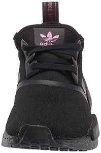 adidas Women's NMD_r1 Sneaker, White/White/Silver Metallic, 5