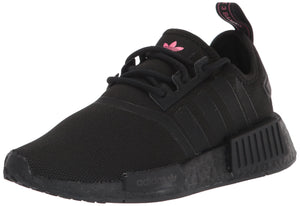 adidas Women's NMD_r1 Sneaker, White/White/Silver Metallic, 5