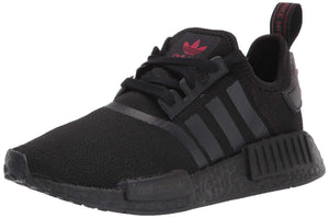 adidas Women's NMD_r1 Sneaker, White/White/Silver Metallic, 5