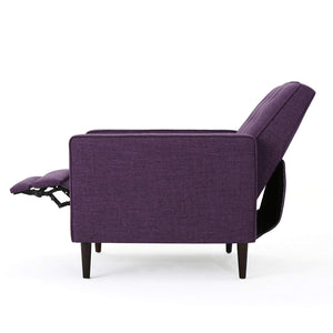Christopher Knight Home Mason Mid-Century Modern Tuft Back Recliner (Qty of 2, Fabric/Muted Purple), Set of 2